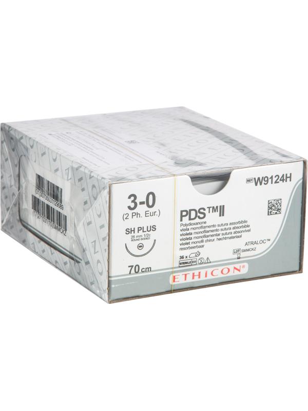 Шовный материал ПДС II 3/0, 70 см, кол. 26 мм, 1/2,W9124H,36шт/уп