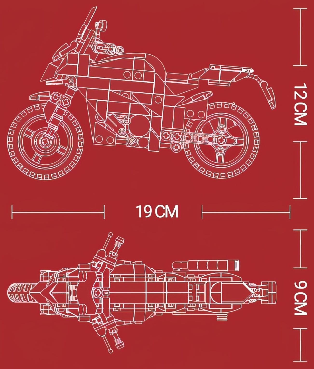 Конструктор Kazi «Спортивный мотоцикл» KY6126 / 300 деталей