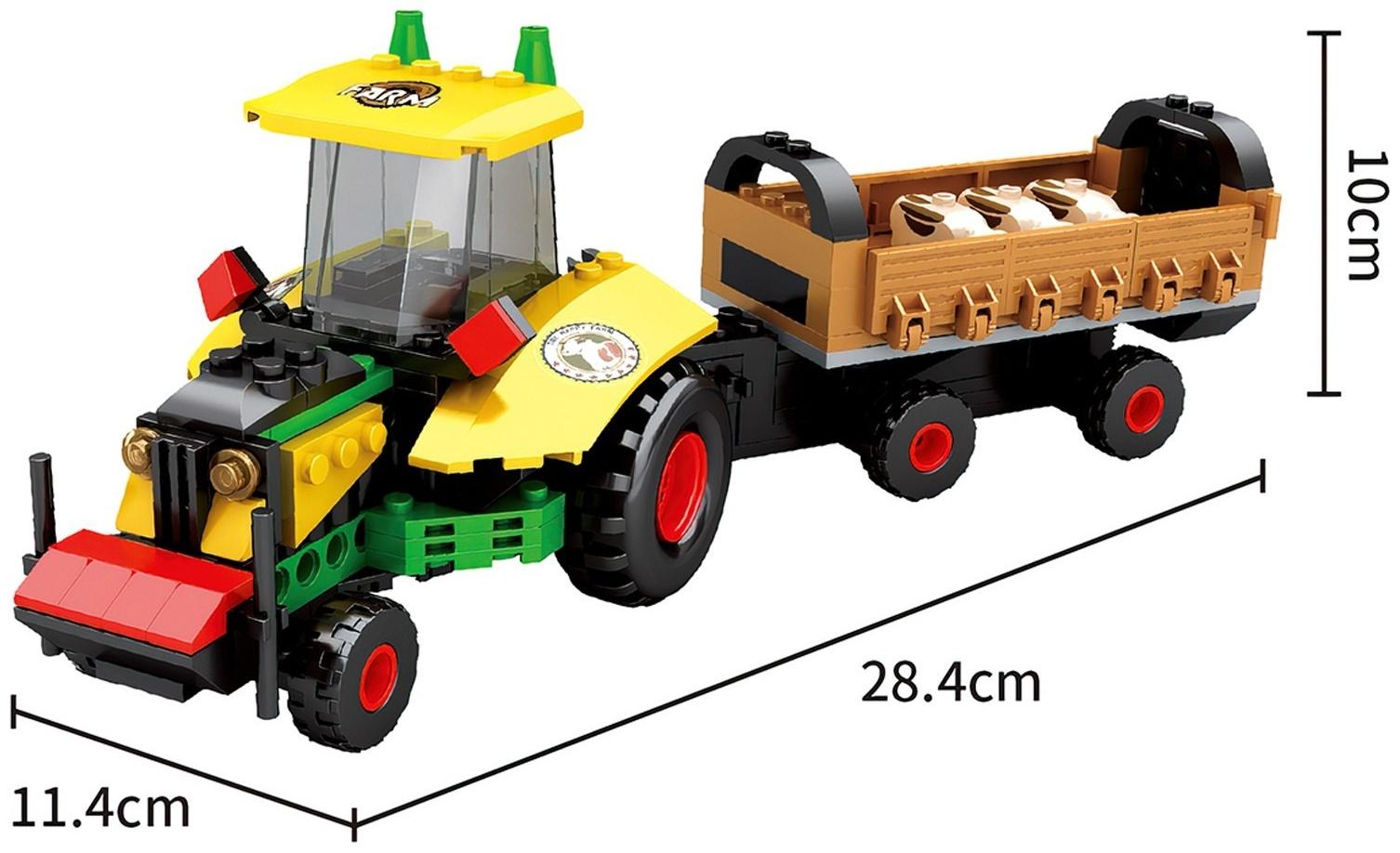 Конструктор Ферма «Трактор с телегой», 262 детали