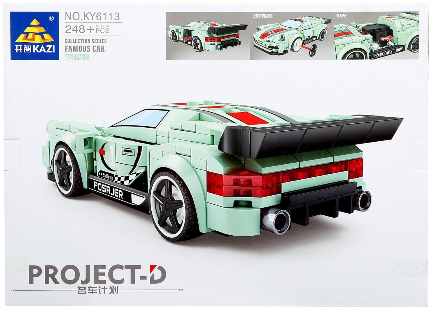 Конструктор Kazi «Суперкар Порше 911» KY6113, световые эффекты, 248 деталь