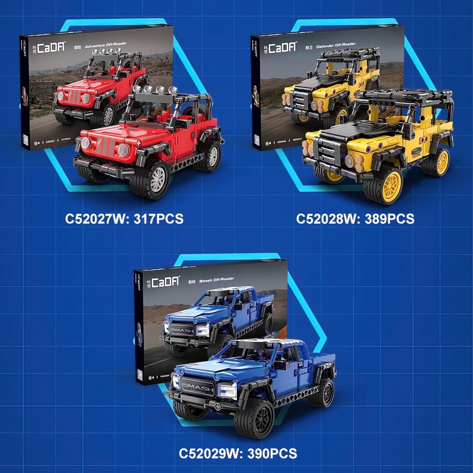 Конструктор инерционный CaDA «Внедорожник Smash Off-Roader» C52029W / 390 деталей