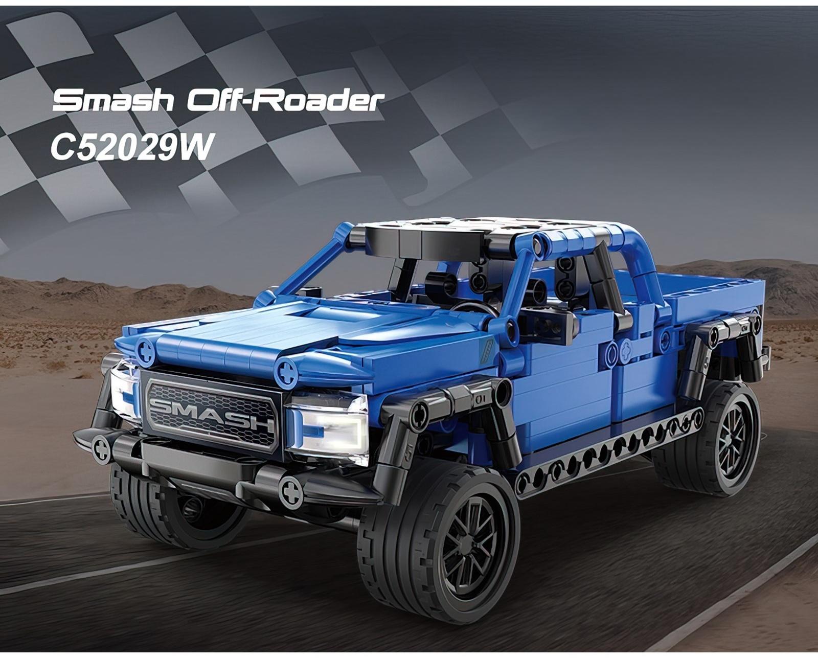 Конструктор инерционный CaDA «Внедорожник Smash Off-Roader» C52029W / 390 деталей