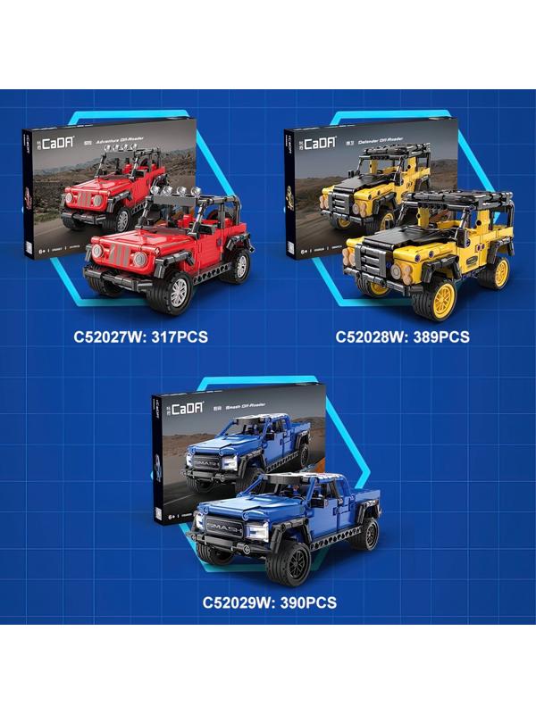 Конструктор инерционный CaDA «Внедорожник Smash Off-Roader» C52029W / 390 деталей