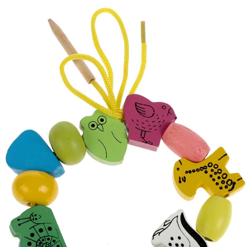 Игра Игрушка деревянная бусы на шнуровке,банка Буратино,20170628-16-R