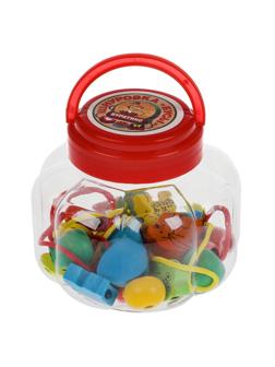 Игра Игрушка деревянная бусы на шнуровке,банка Буратино,20170628-16-R