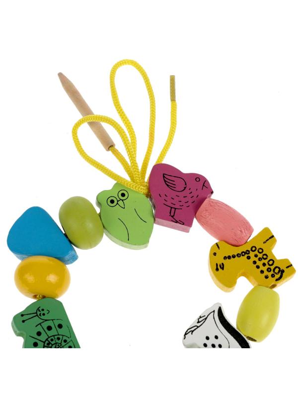 Игра Игрушка деревянная бусы на шнуровке,банка Буратино,20170628-16-R