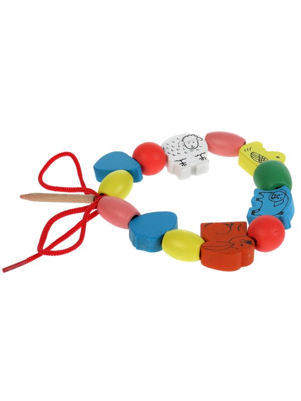 Игра Игрушка деревянная бусы на шнуровке,банка Буратино,20170628-16-R