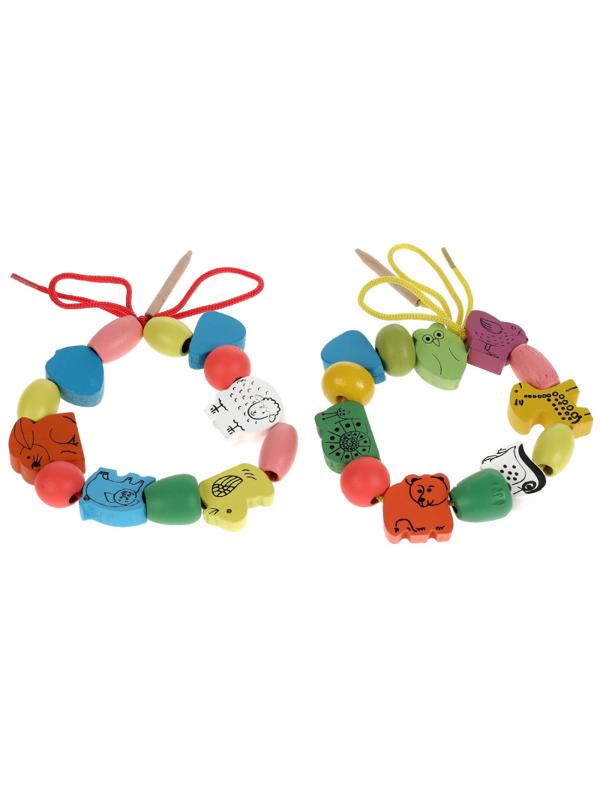 Игра Игрушка деревянная бусы на шнуровке,банка Буратино,20170628-16-R