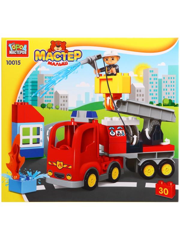 Конструктор «Пожарная машина», большие кубики, 30 деталей