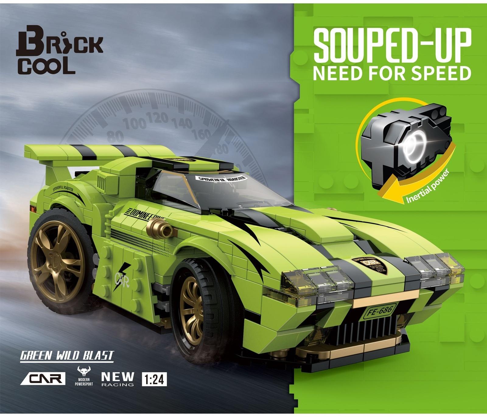 Конструктор Гонка «Цикада», инерционный механизм, 443 детали