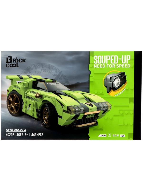 Конструктор Гонка «Цикада», инерционный механизм, 443 детали