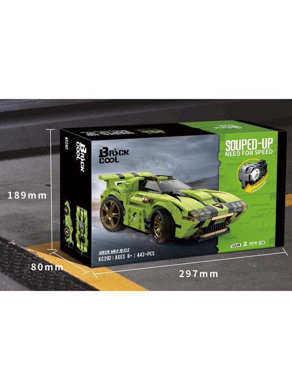 Конструктор Гонка «Цикада», инерционный механизм, 443 детали