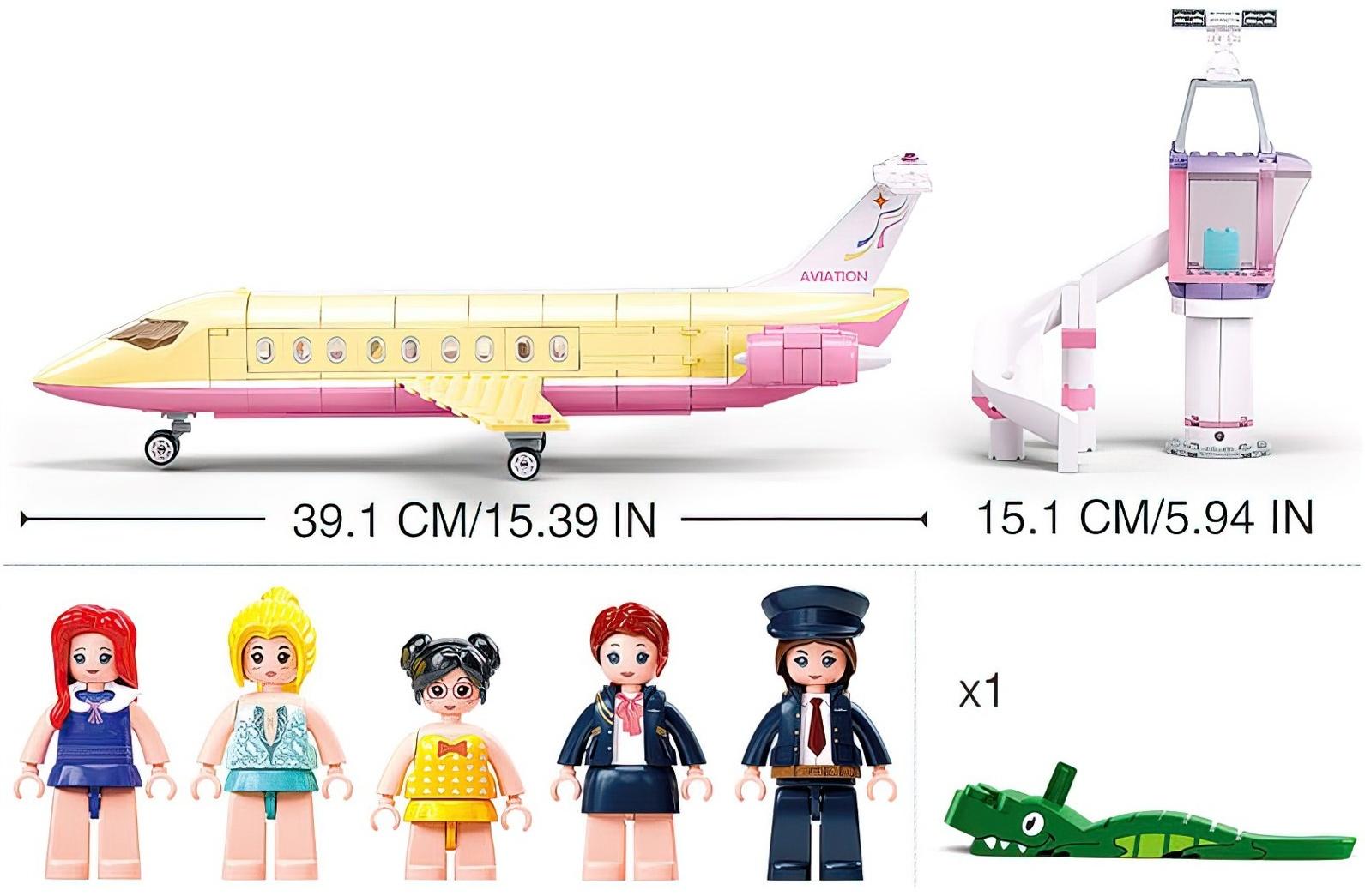 Конструктор Розовая мечта «Самолёт мечты», 384 детали