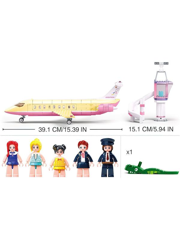 Конструктор Розовая мечта «Самолёт мечты», 384 детали