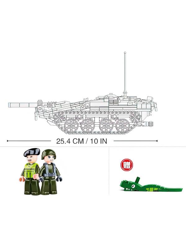 Конструктор Модельки «Боевой танк», 692 детали