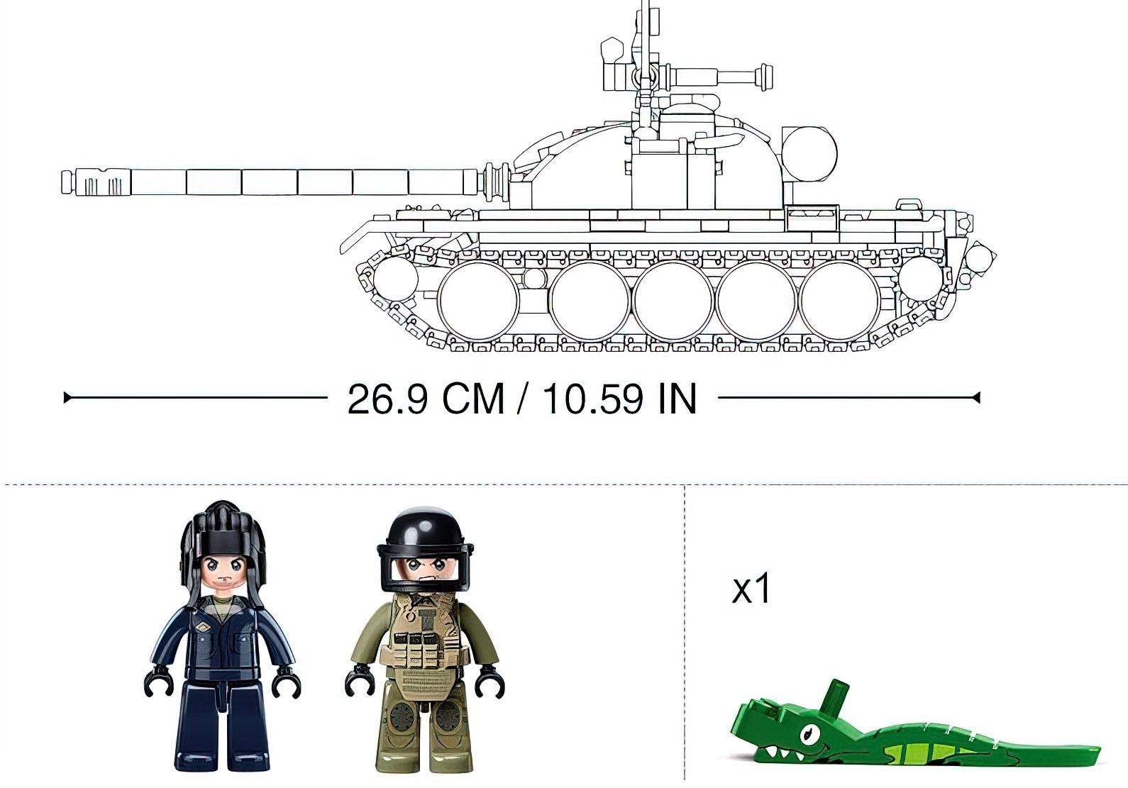 Конструктор Модельки «Танк Т-54С», 1:35, 604 детали