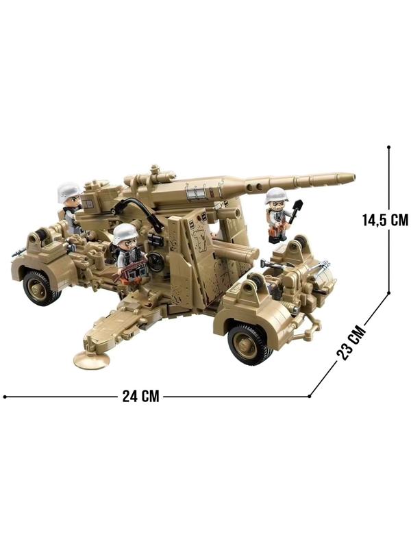 Конструктор Qman Вторая мировая война «Зенитное орудие» 21027 / 829 деталей