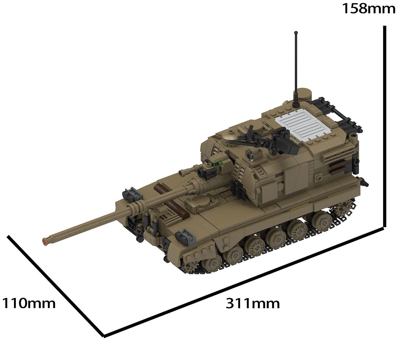 Конструктор Армия «Тайп 05-155», 868 деталей