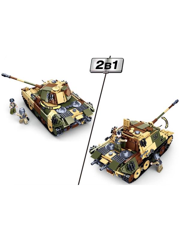 Конструктор Армия «Штурмовой танк», 2 варианта сборки, 725 деталей