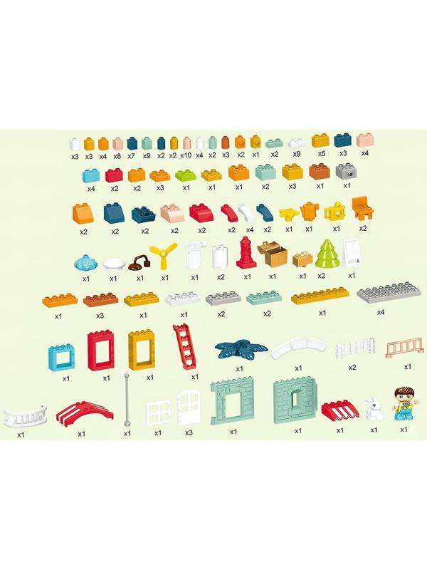 Конструктор «Загородный домик», 2 варианта сборки, 176 деталей