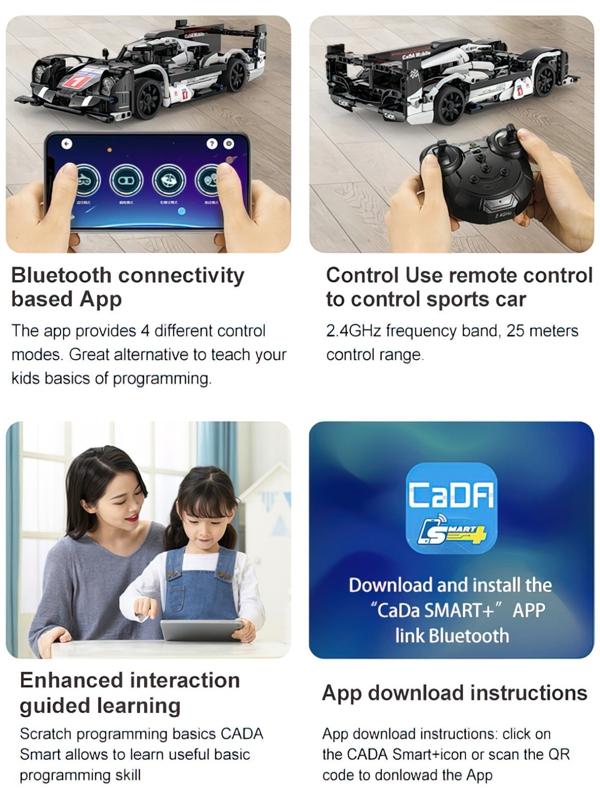 Конструктор радиоуправляемый CaDA «Спорткар» C51307W / 427 деталей