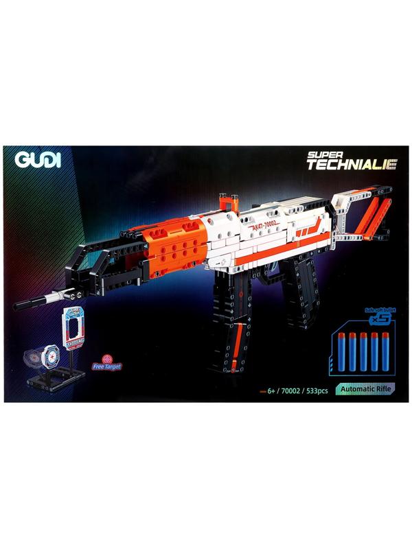 Конструктор Оружие «АК-47», стреляет мягкими пулями, 533 детали