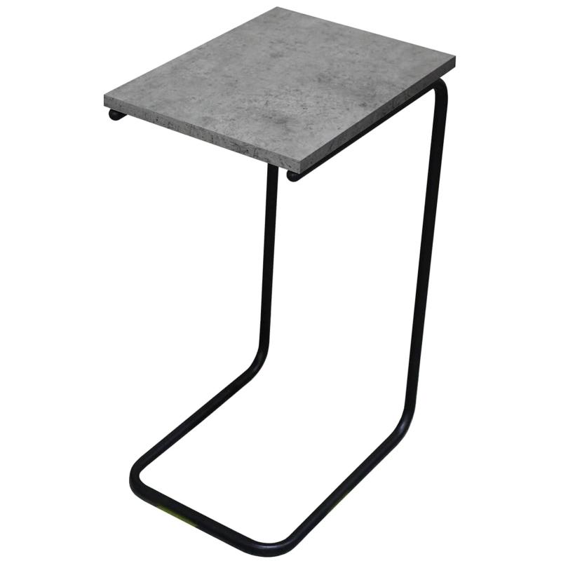 Стол журнальный EL_Sheffilton SHT-CT9 бетон чикаго светл/черн муар (205155)