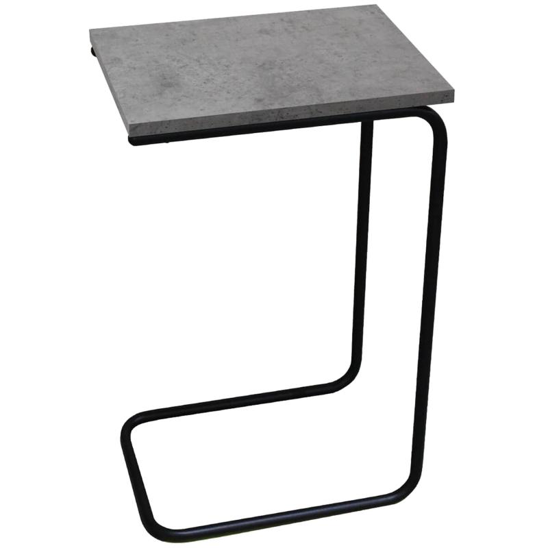 Стол журнальный EL_Sheffilton SHT-CT9 бетон чикаго светл/черн муар (205155)