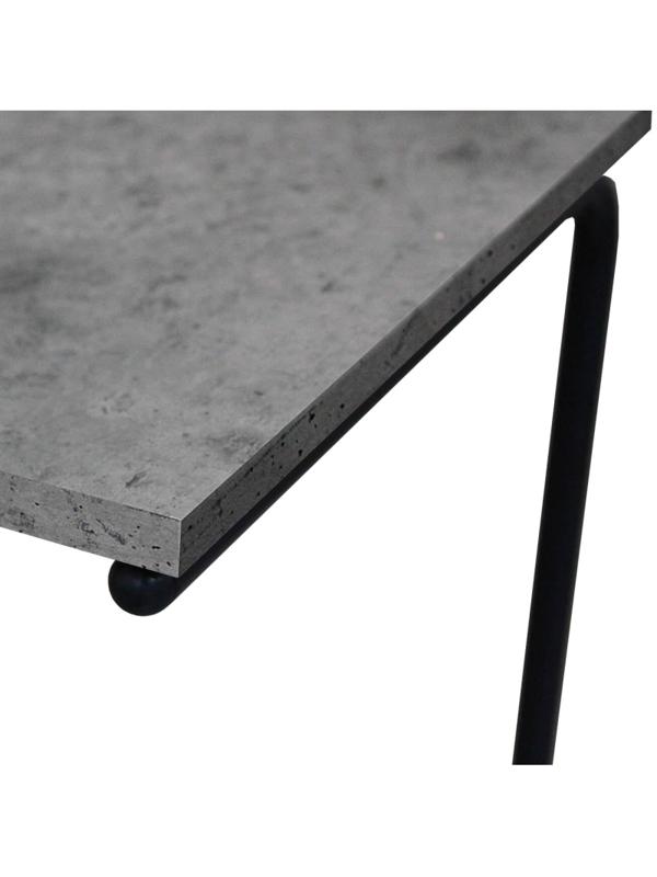 Стол журнальный EL_Sheffilton SHT-CT9 бетон чикаго светл/черн муар (205155)