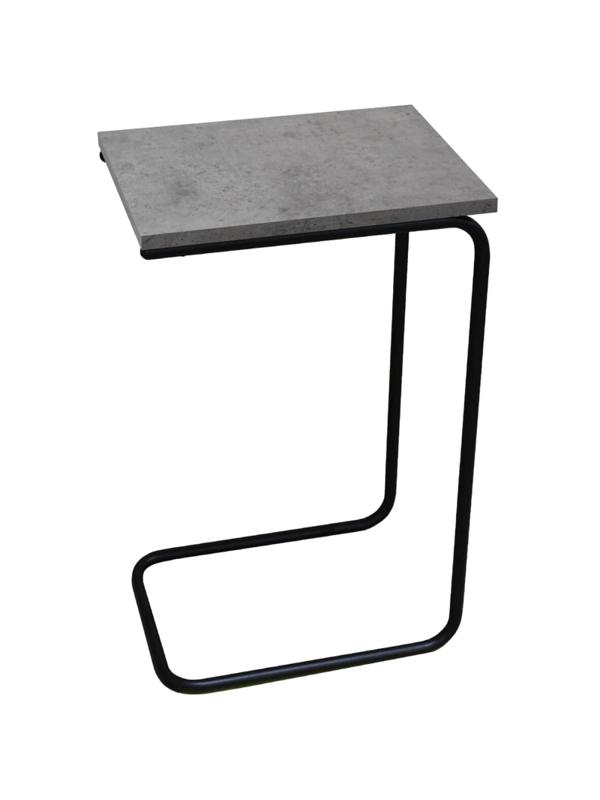 Стол журнальный EL_Sheffilton SHT-CT9 бетон чикаго светл/черн муар (205155)