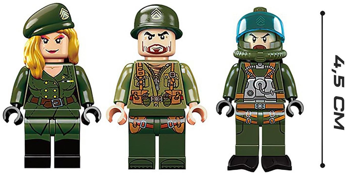 Конструктор Военная зона «Авианосец», 3 минифигуры, 1007 деталей