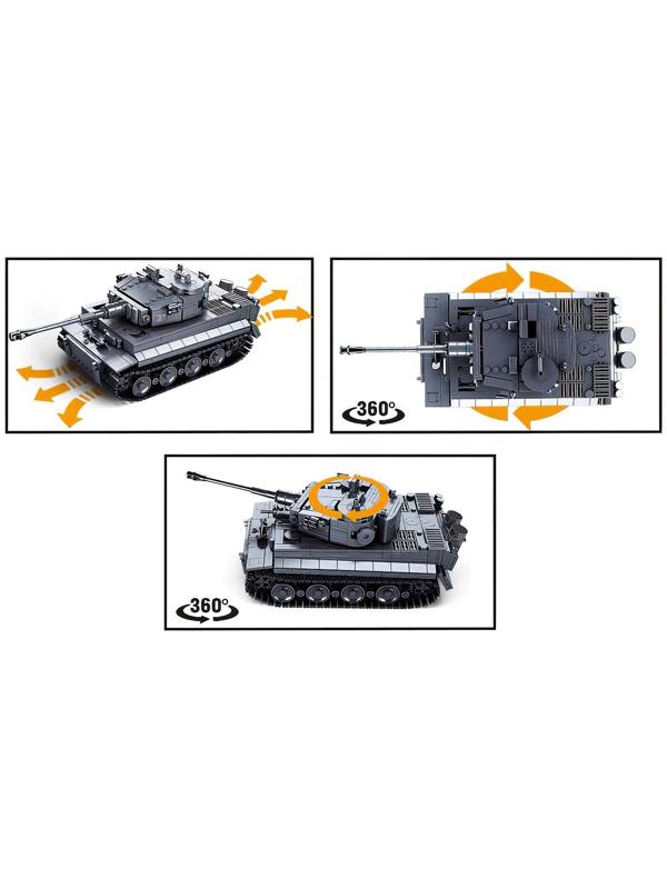 Конструктор Механо «Немецкий танк TIGER», радиоуправление, 814 деталей