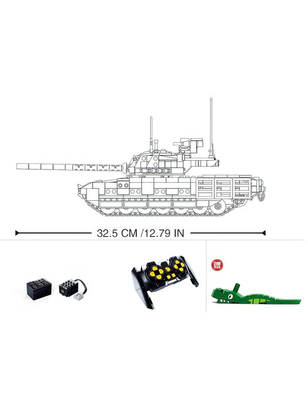Конструктор Механо «Российский танк T-14 Армата», радиоуправление, 995 деталей