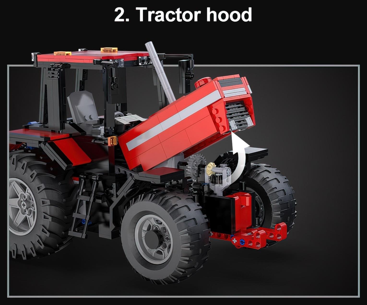 Конструктор радиоуправляемый CaDA «Фермерский трактор с косилкой» C61052W / 1675 деталей