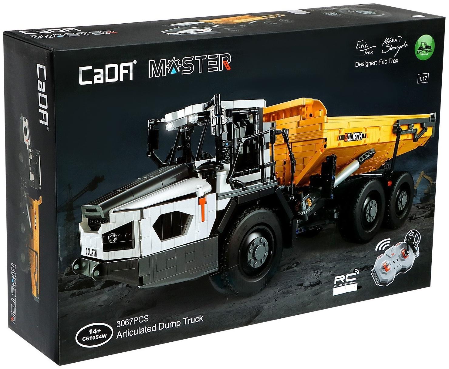 Конструктор радиоуправляемый CaDA 1:17 «Строительный грузовик» C61054W / 3067 деталей