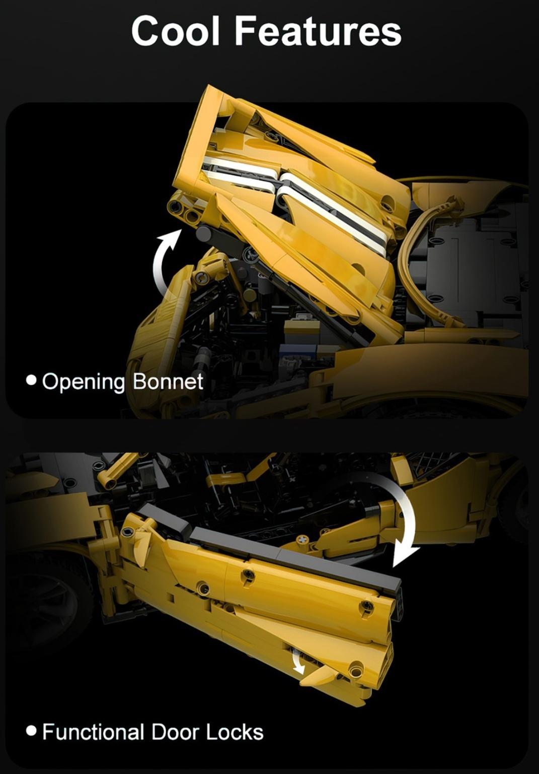 Конструктор радиоуправляемый CaDA 1:8 «Автомобиль Ferrari 458 Italia» C61057W / 3187 деталей