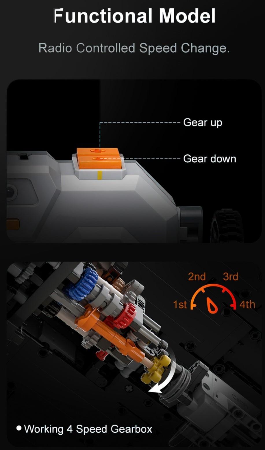 Конструктор радиоуправляемый CaDA 1:8 «Автомобиль Ferrari 458 Italia» C61057W / 3187 деталей