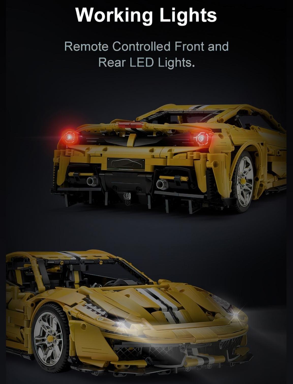 Конструктор радиоуправляемый CaDA 1:8 «Автомобиль Ferrari 458 Italia» C61057W / 3187 деталей