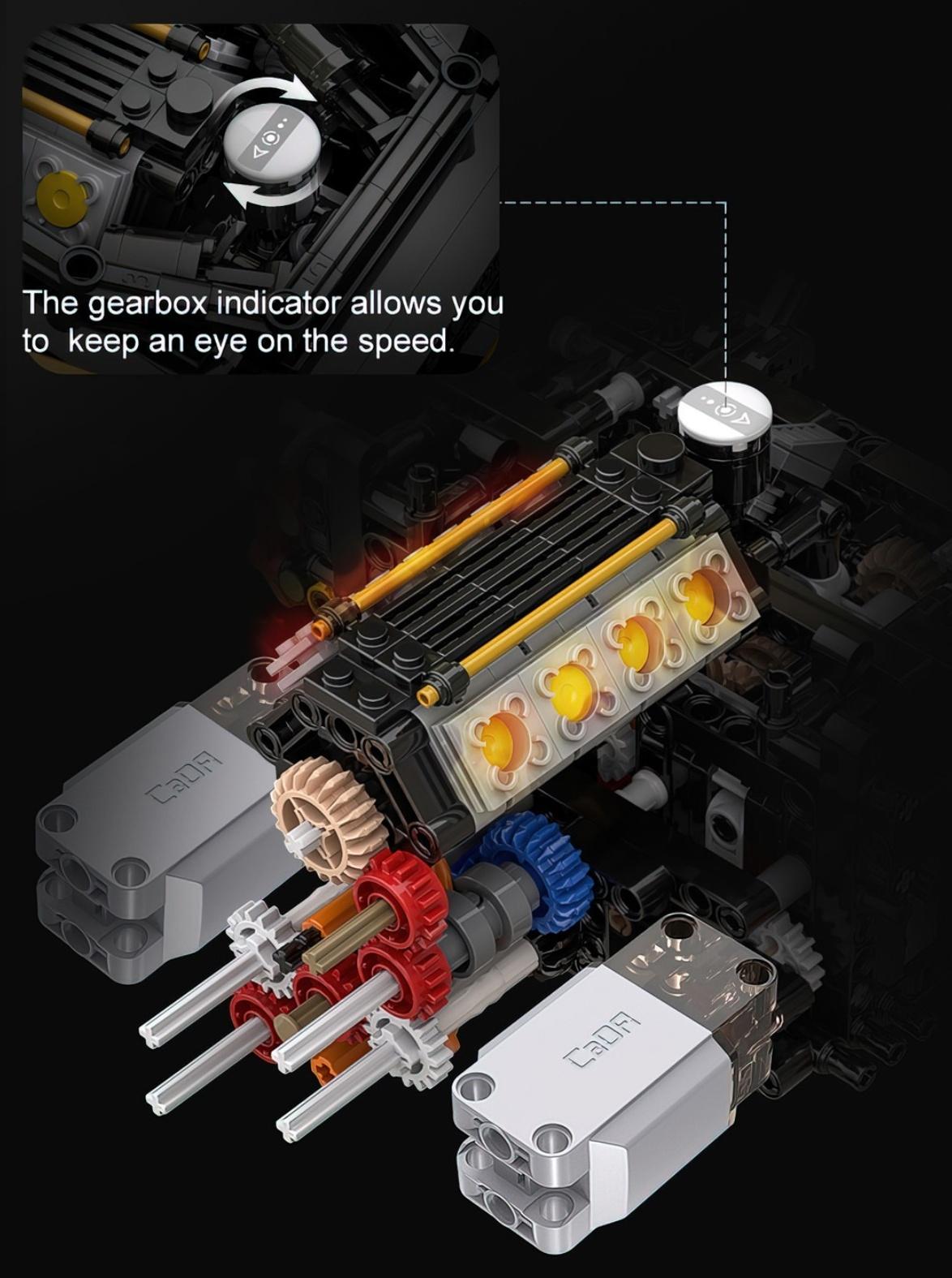 Конструктор радиоуправляемый CaDA 1:8 «Автомобиль Ferrari 458 Italia» C61057W / 3187 деталей