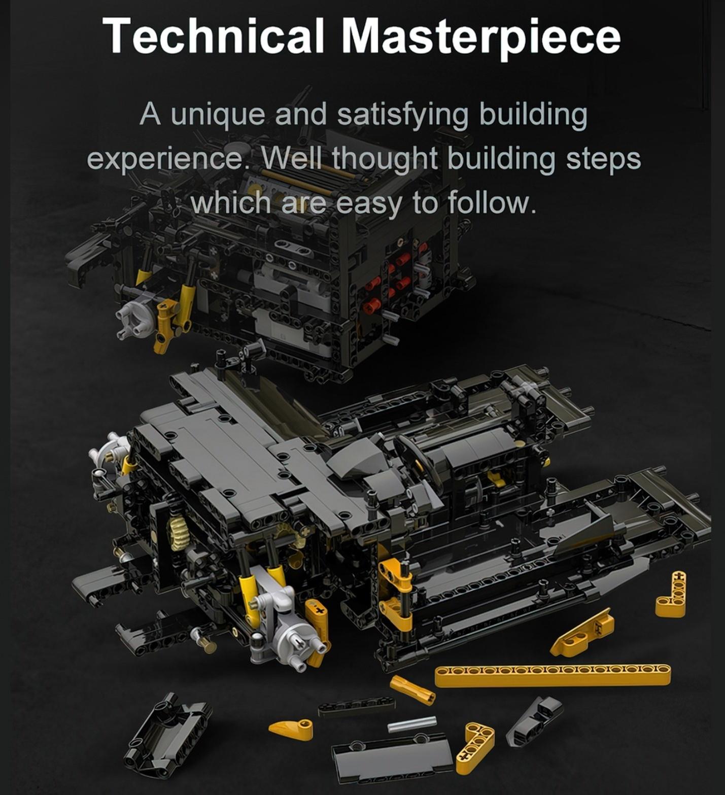 Конструктор радиоуправляемый CaDA 1:8 «Автомобиль Ferrari 458 Italia» C61057W / 3187 деталей