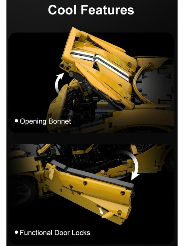 Конструктор радиоуправляемый CaDA 1:8 «Автомобиль Ferrari 458 Italia» C61057W / 3187 деталей