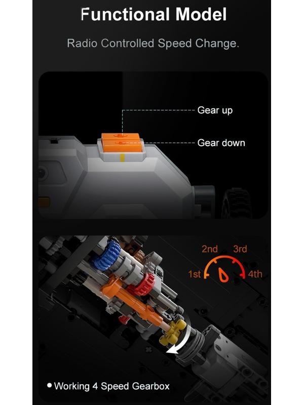 Конструктор радиоуправляемый CaDA 1:8 «Автомобиль Ferrari 458 Italia» C61057W / 3187 деталей