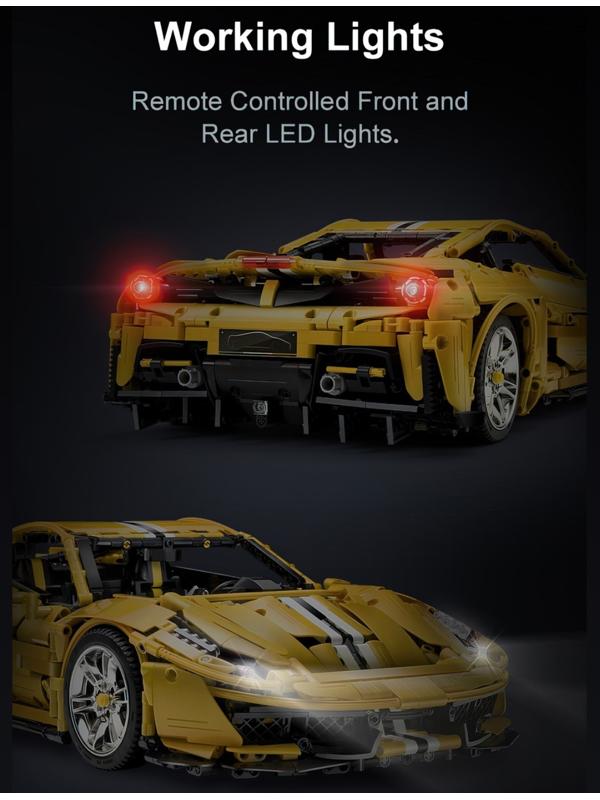 Конструктор радиоуправляемый CaDA 1:8 «Автомобиль Ferrari 458 Italia» C61057W / 3187 деталей