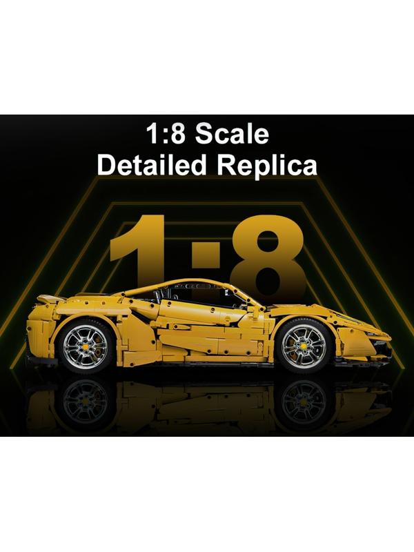 Конструктор радиоуправляемый CaDA 1:8 «Автомобиль Ferrari 458 Italia» C61057W / 3187 деталей