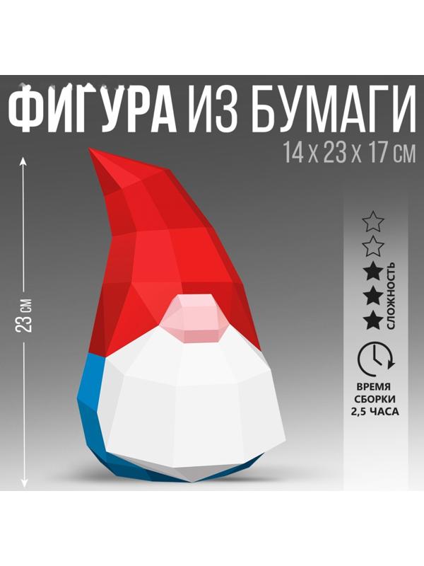 Набор для создания полигональной фигуры «Гном» 23х14,3х16,5 см