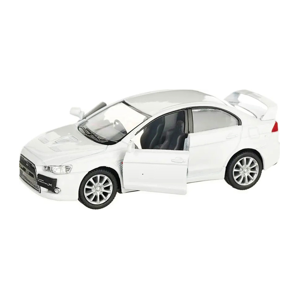Металлическая машинка Kinsmart 1:36 «2008 Mitsubishi Lancer Evolution X» KT5329D инерционная / Белый