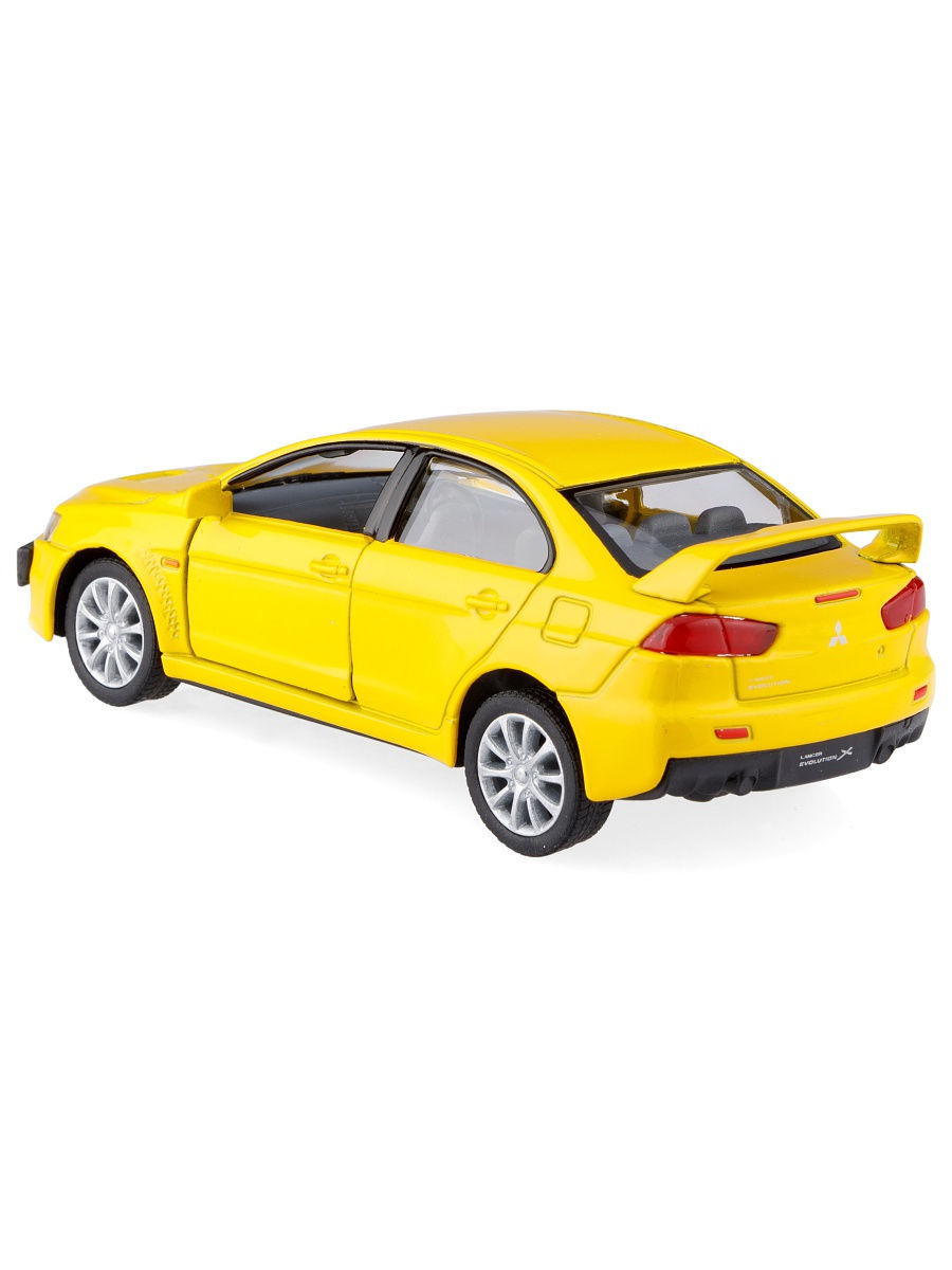 Металлическая машинка Kinsmart 1:36 «2008 Mitsubishi Lancer Evolution X» KT5329D инерционная / Желтый