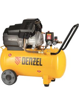 Компрессор поршневой DENZEL DKV2200/50, Х-PRO 400 л/мин, 50 л (58083)