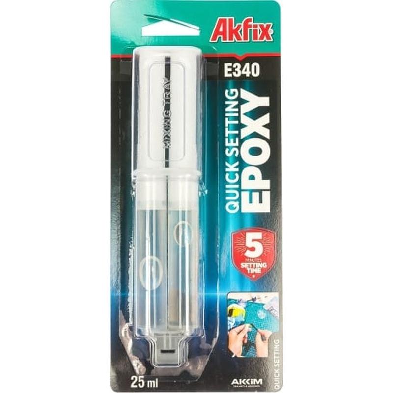 Клей эпоксидный универсальный Akfix E340, 25 мл (EA012)