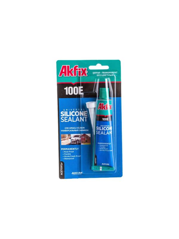 Герметик силиконовый универсальный Akfix 100E, позрачный, 50 мл. (SA111)